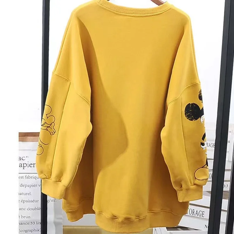 Disney Cartoon Mickey Mouse Print Sweatshirt Women Clothing Girl Coat Long Sleeve Tops Streetwear Spring Autumn Thin Lady Jacket women sweatshirt