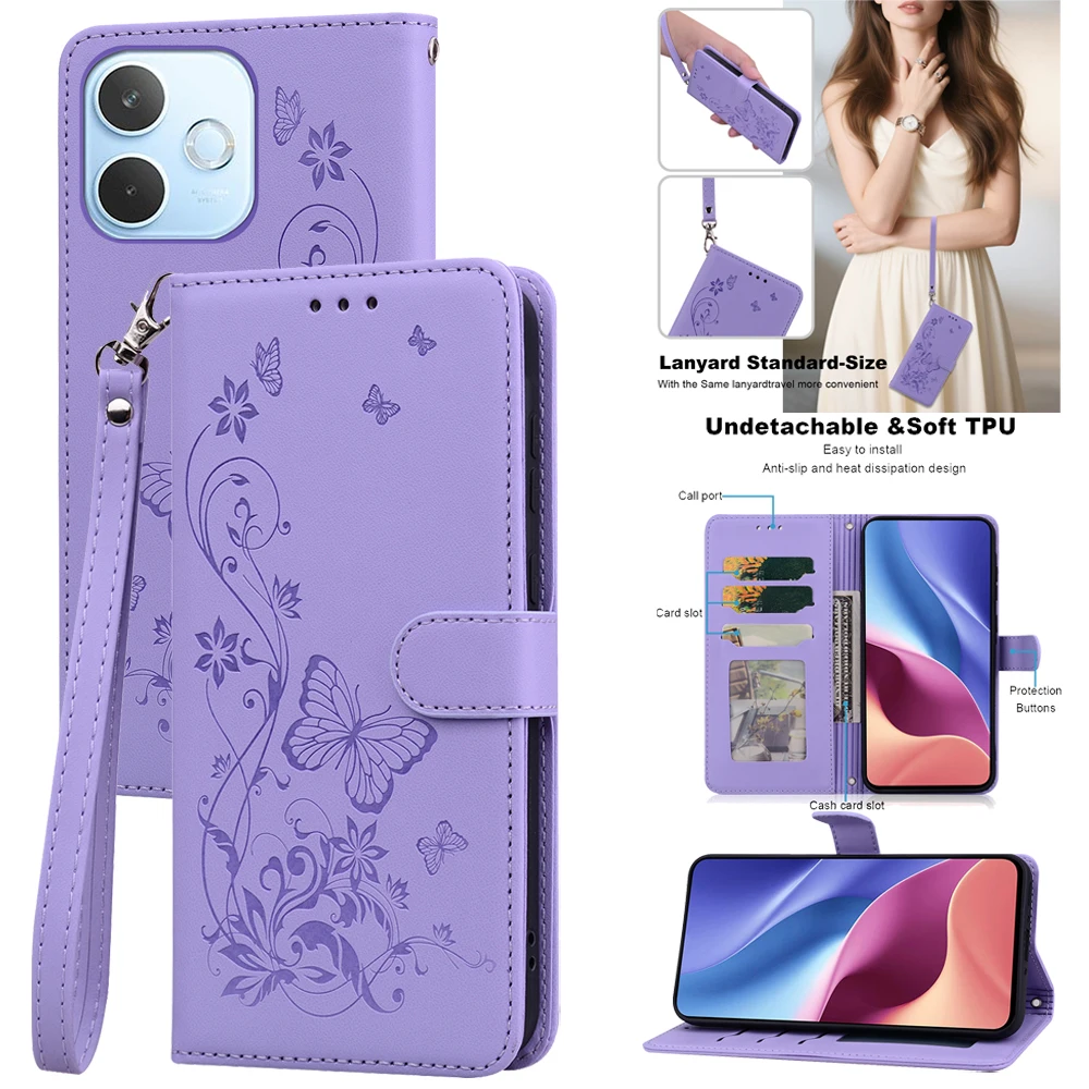 Elegant Leather Wallet Flip Phone Case