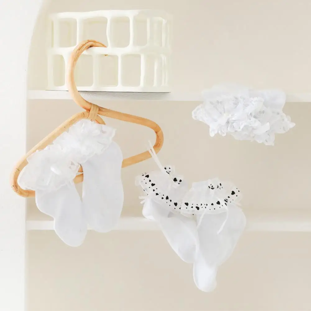 

1 Pair Great Floor Socks Eye-catching Toddler Socks Breathable Baby Girl Lace Ankle Dress Socks Wear Resistant