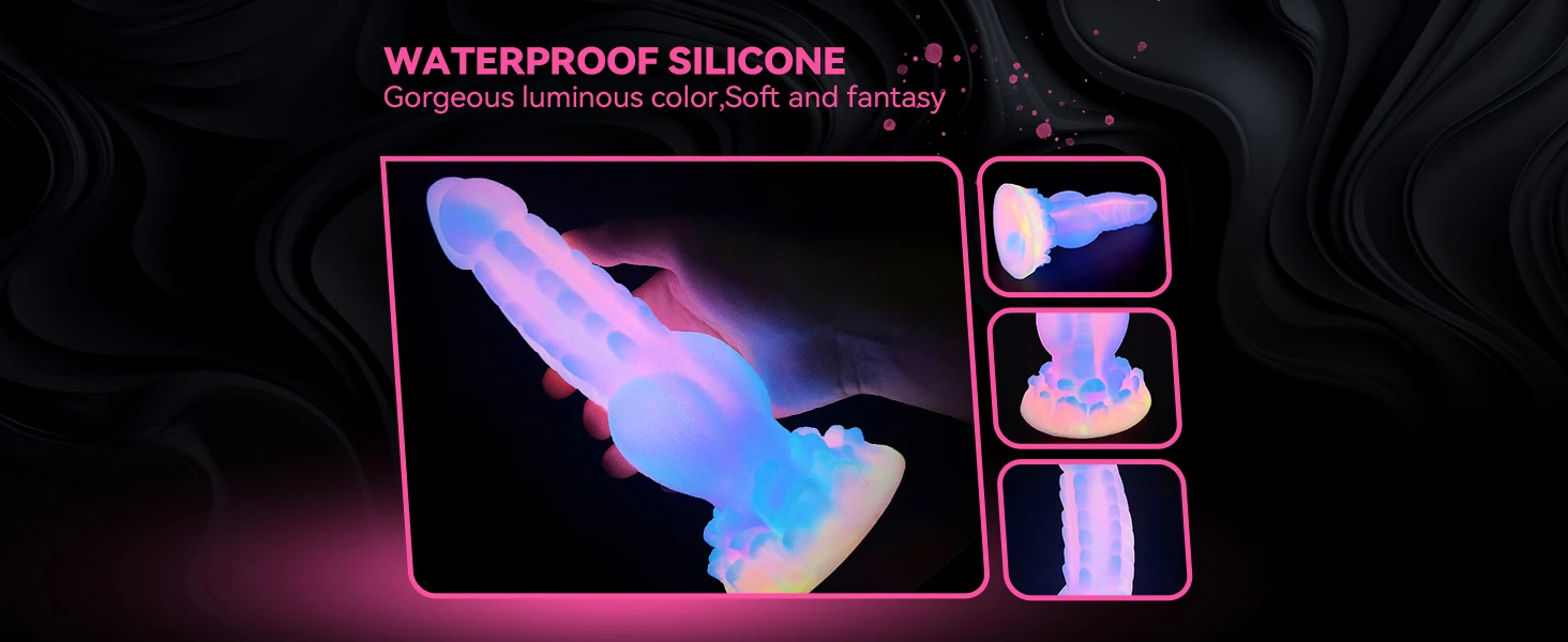 leuchtender und weicher Silikondildo