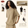 ZODF Retro 2025 Summer Men Washed 275gsm Cotton T-Shirts Unisex Oversized Loose Edge Washed T Shirt Tees Streetwears HY0972 3