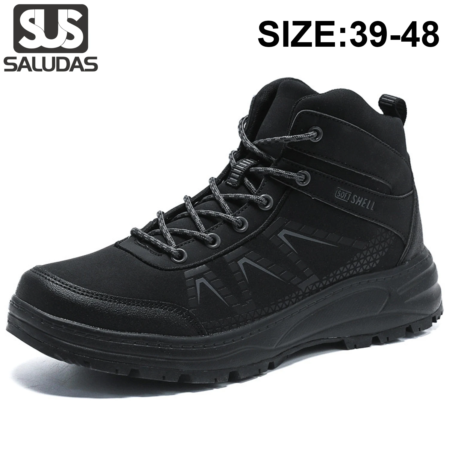 

SALUDAS Camping Hunting Boots Men's High Top Sneakers Outdoor Waterproof Trekking Shoe Winter Ankle Boots Big Size Sneakers Male