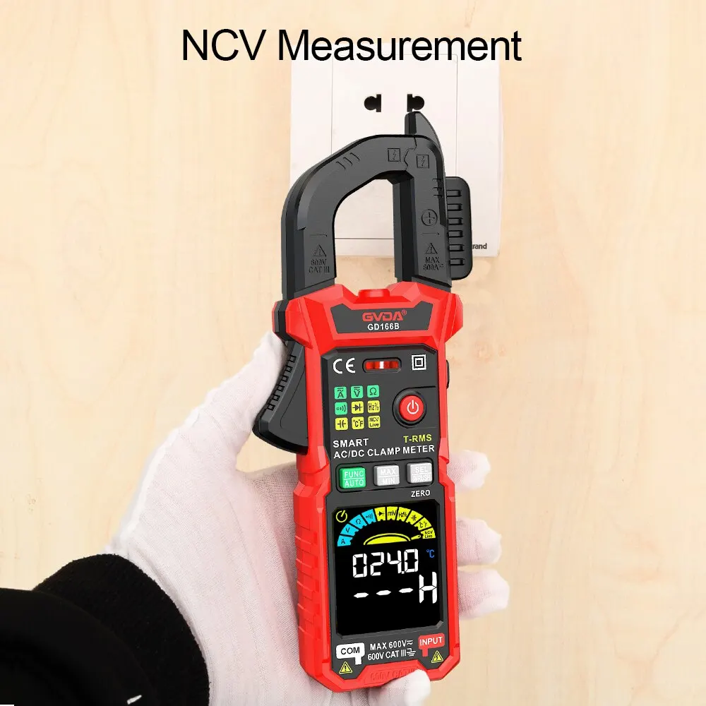GVDA Ŭ 跮  Ƽ, DC AC  6000 īƮ, ڵ Amp Hz ĿнϽ, NCV µ ,   ׽