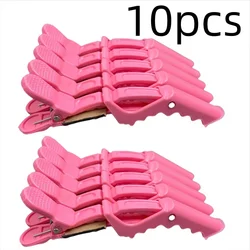 Durable Nonslip Alligator Hair Clips - Black and Pink Styling Accessories (10pcs Pink)