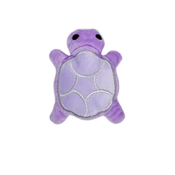 Mini Turtle Plush Chew Toy for Puppies - Teething Relief & Interactive Dental Health Playmate (Purple)