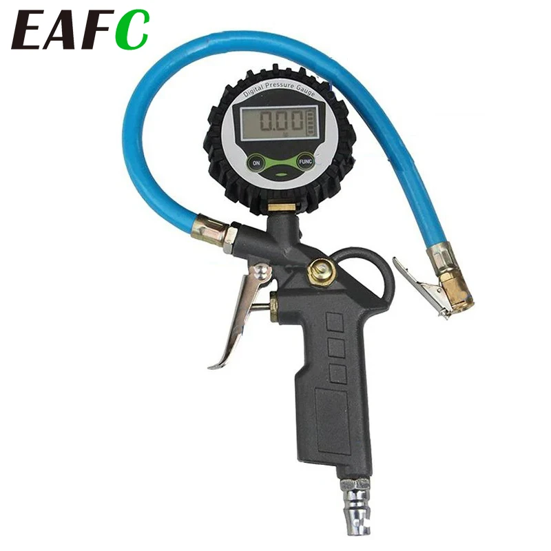 Car Tyre Air Pressure Gauge Tire Inflator Pneumatic Tool 0-220psi LCD Display