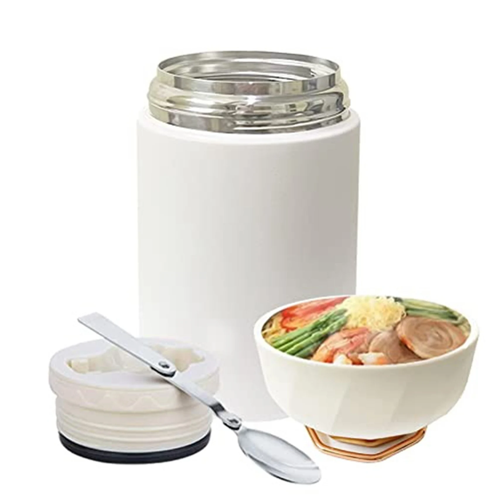 Vacuum Insulated Lunch Container Food Flask Stainless Steel Insulated Food Jar Hot Containers 600Ml Hot Jar