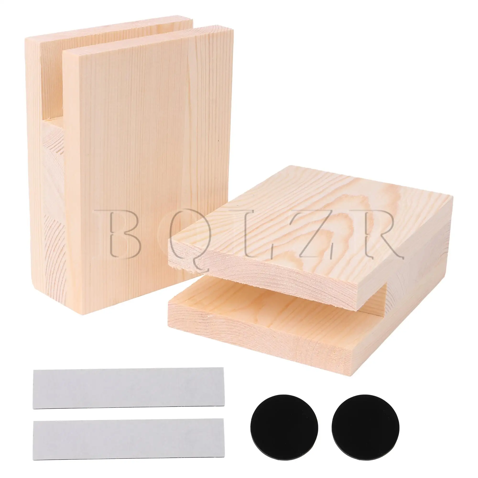 2pcs 2x10cm Groove Wood Furniture Lifter Bed Sofa Table Risers Add 10cm