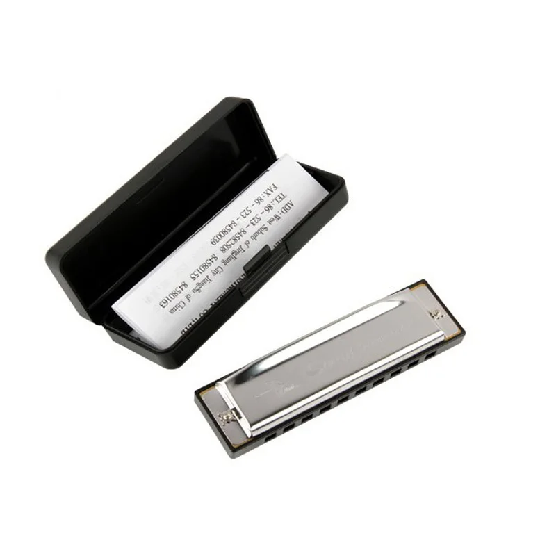 D19 New Silver Swan Harmonica 10 Holes Key Of C For Blues Rock Jazz