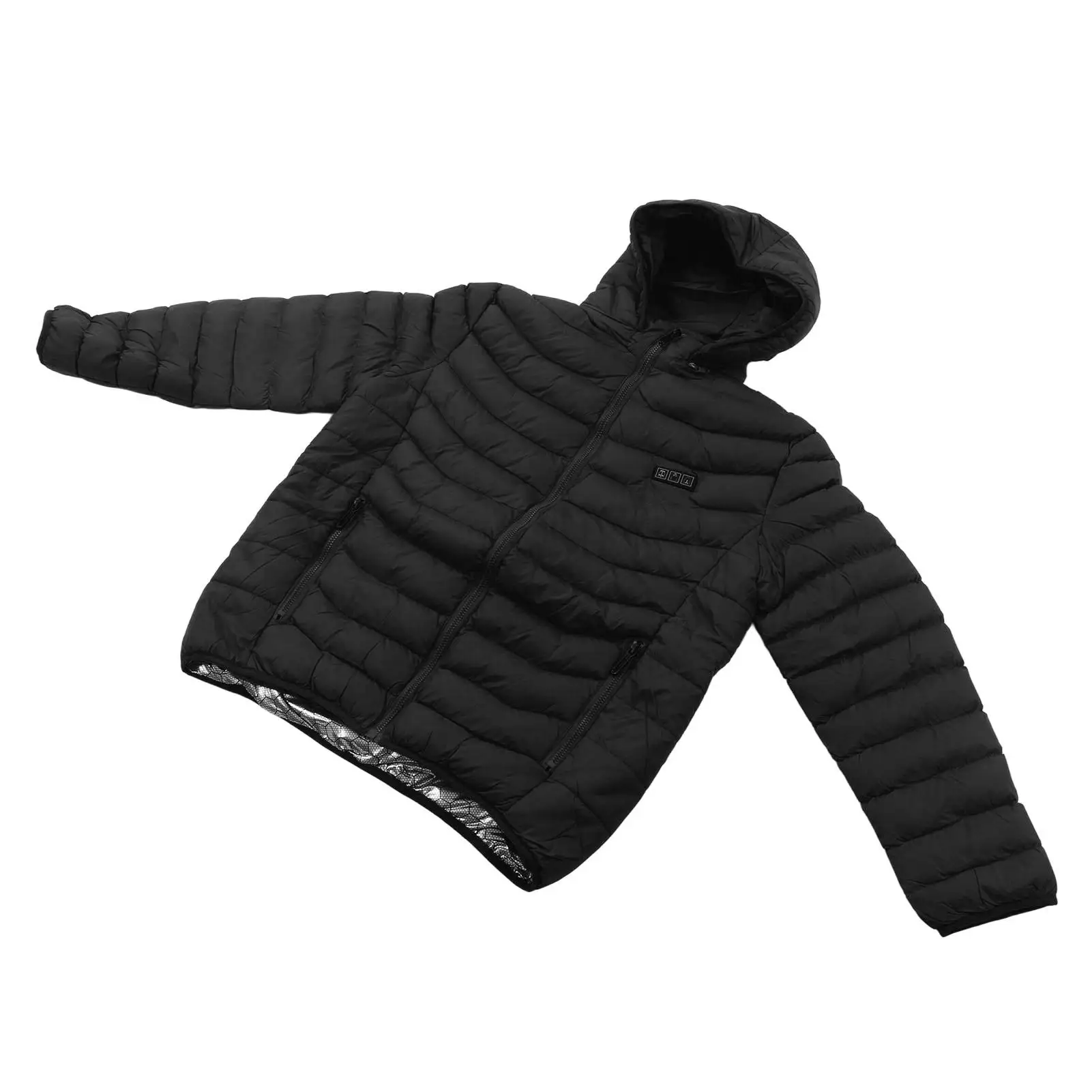 for men s XXXXL Heated Jacket-USB Electric Outdoor Thermal Coat, 11 Heating Zones, Warm Cotton Sports Clothing-Black