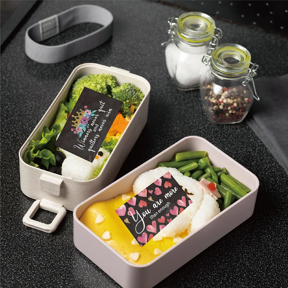 50pcs Lunch Box Cards Motivational Quote Encouragement Cards Premium Clear Printing Inspirational Cards For Encouragement
