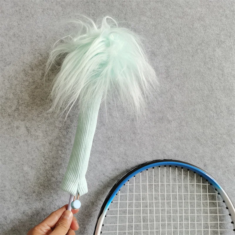 Happy Girl Badminton Racket Handle Cover Plush Doll Grip Protectors Handcraft Gift