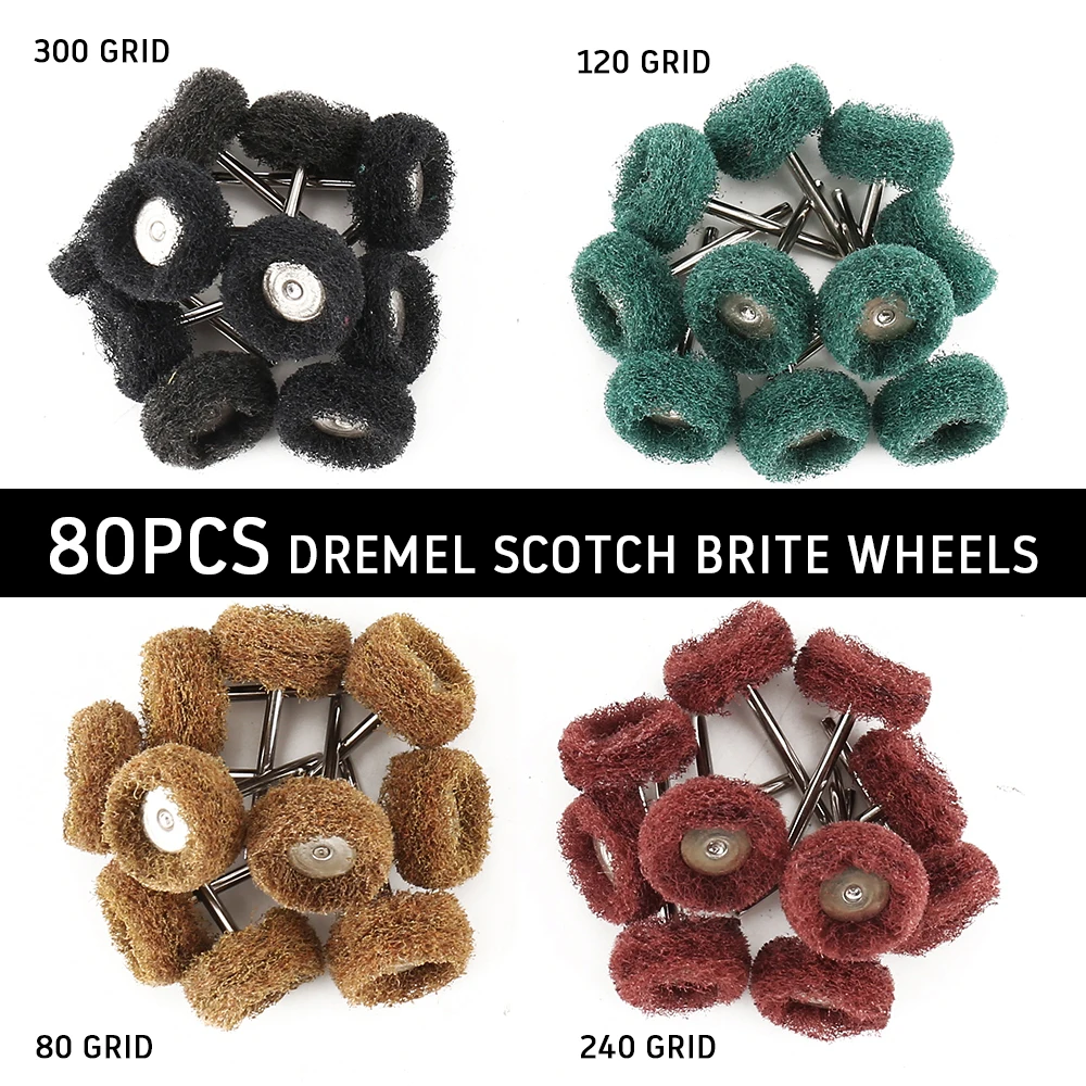 40-80-PCS-Mini-Drill-Abrasive-Brush-Nylon-Fiber-Polishing-Wheel-3mm ...