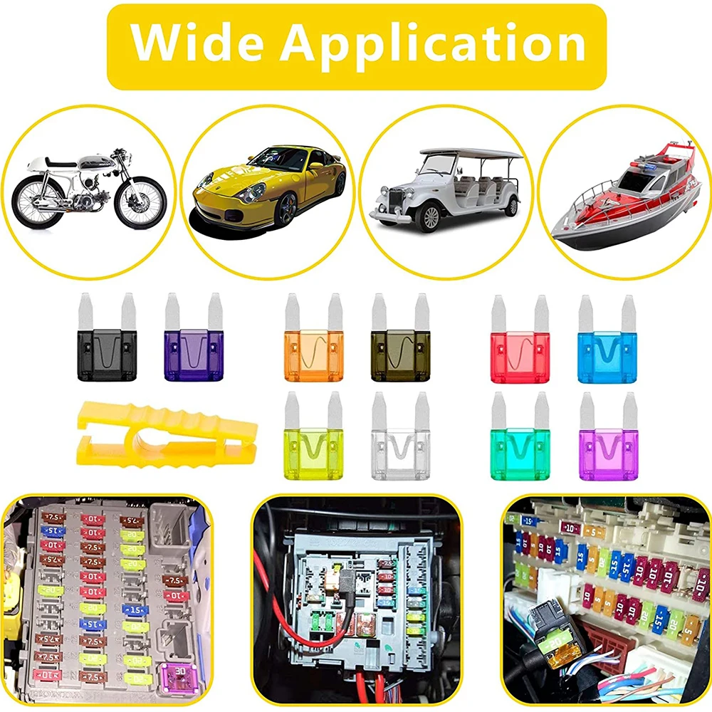 306PCS Fuse Car Kit Standard Blade Fuse Assortment 5A10A15A20A25A30A35A Automotive Insert Insurance Xenon Piece Lights
