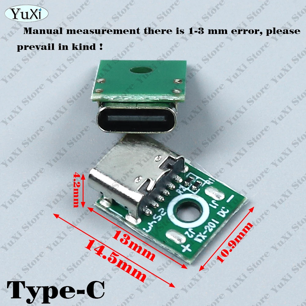 2-50pcs 2A 마이크로 USB 잭 3.1 Type-C 암 커넥터 충전 포트 미니 USB 소켓 솔더 와이어 나사 고정 플레이트 5V PH2.0