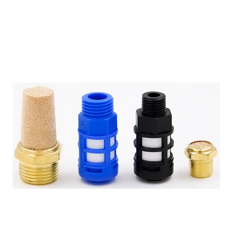 

Brass Air Silencer Plastic Exhaust Muffler Pneumatic BSL1/8 1/4 3/8 1/2 PT Male Thread Solenoid valve absorption Exhaust Muffler