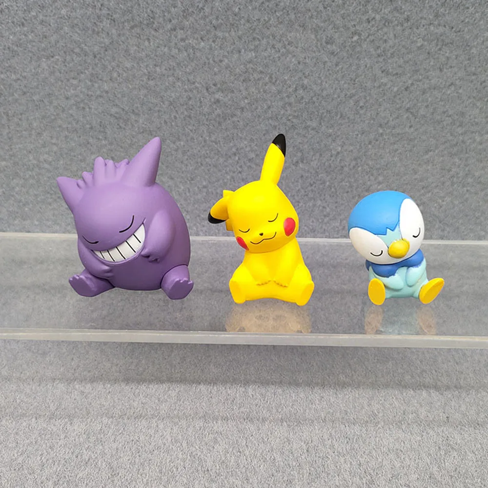 Pcs/Set Pokemon Sleeping Series Toys Lovely Gengar Pikachu