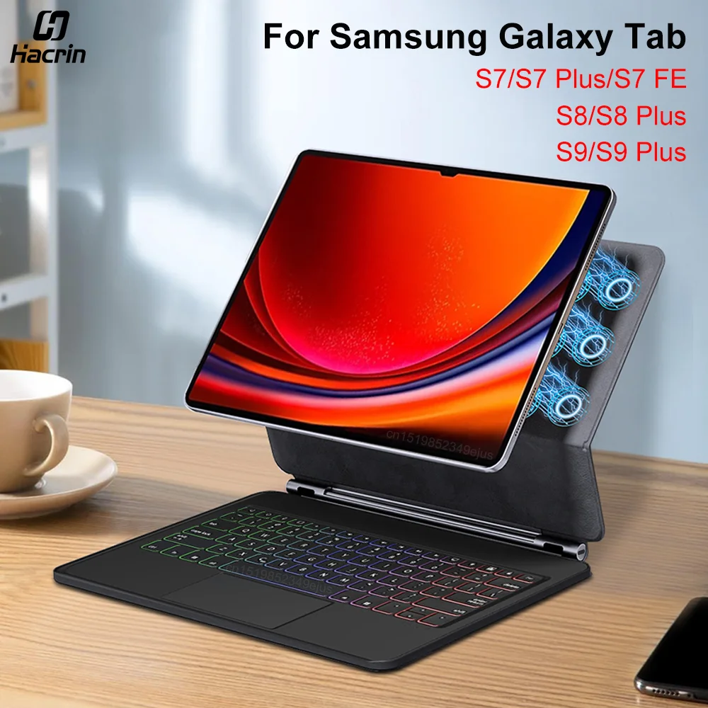 Keyboard Case for Samsung Galaxy Tab S7 FE S9 S8 S7 Plus Case Magic