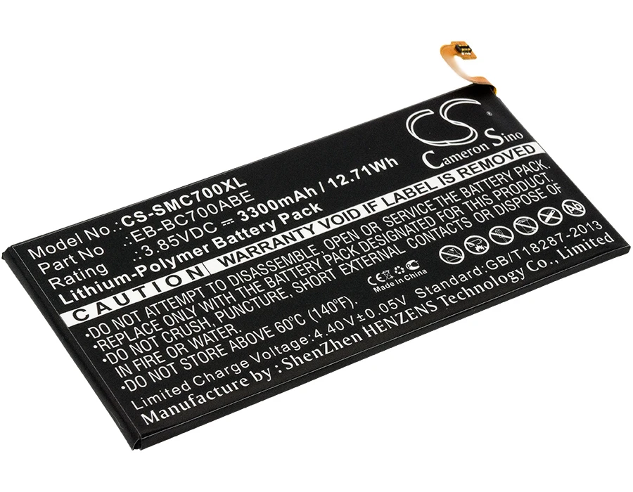 Batteria 3300Mah Eb-Bc701Abe Eb-Bc700Aba Eb-Bc700Abe Per Samsung Sm-C7000 Galaxy C7 Pro Duos Td-Lte Galaxy C7 Pro Duos Sm-C7018 G