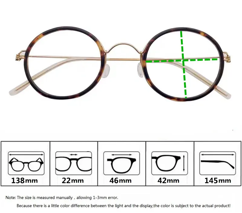 Dänemark Marke Titan Brille Rahmen Männer Frauen schrauben lose Brille ultraleichte Retro runde Brille mit Gummi hand gefertigten Designer – Detail 10