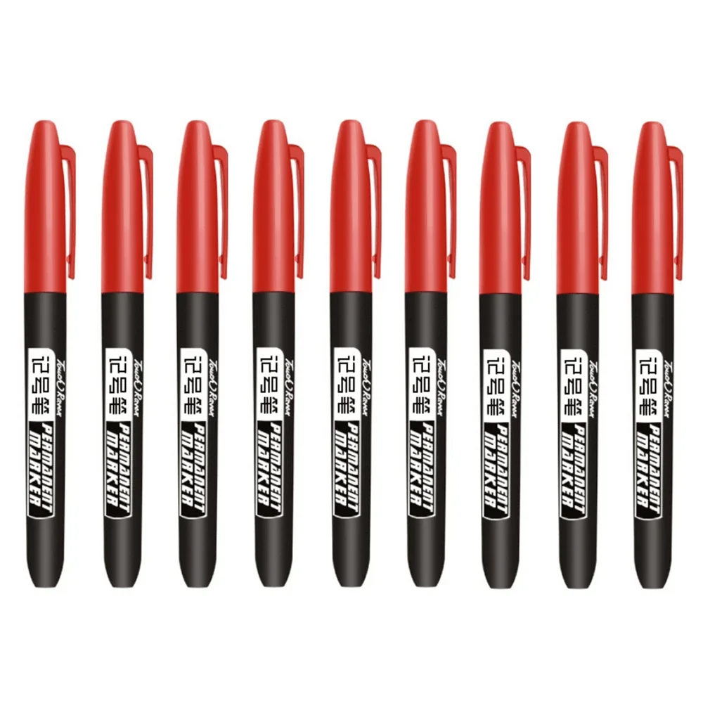 9-Piece Set of Waterproof Fine Point Marker Pens - Assorted Ink Colors