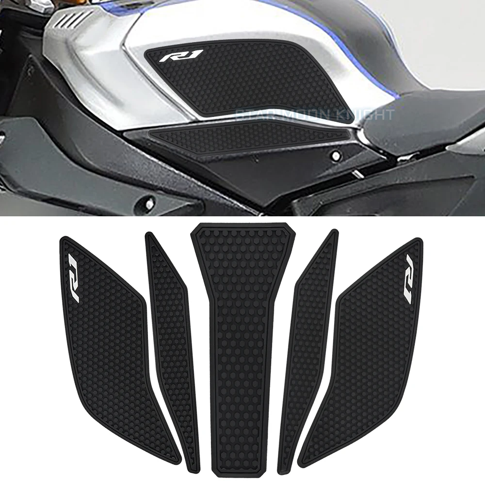 For Yamaha YZF R1 R1M YZFR1 YZF-R1 2015 - 2021 Side Fuel Tank pad Tank Pads Protector Stickers Decal Gas Knee Grip Traction Pad