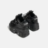 Gothic Dark Platform Thick Bottom Punk Metal Height-Increasing Leather Women's Small Rock Lace-up Rivet Shoes 5