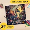 Fantasy creatures coloring Book DIY Art Doodle Painting Learning Color Booklet Arts Beginners  Ideal gift for family or friends 1