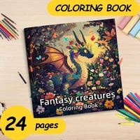 Fantasy creatures coloring Book DIY Art Doodle Painting Learning Color Booklet Arts Beginners  Ideal gift for family or friends 1