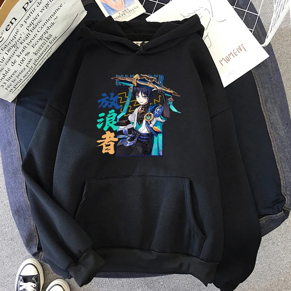 Genshin Impact Hoodie Women Harajuku Cartoon Graphic Hoodied Pullovers Fashion Woman Blouses 2023 Hoodies Unisex Y2k Clothes Top 2023 kawaii hoodies women oshi no ko hoshino ai ruby and aqua hoodied clothes anime manga fleece pullovers sweatshirt hoodie top