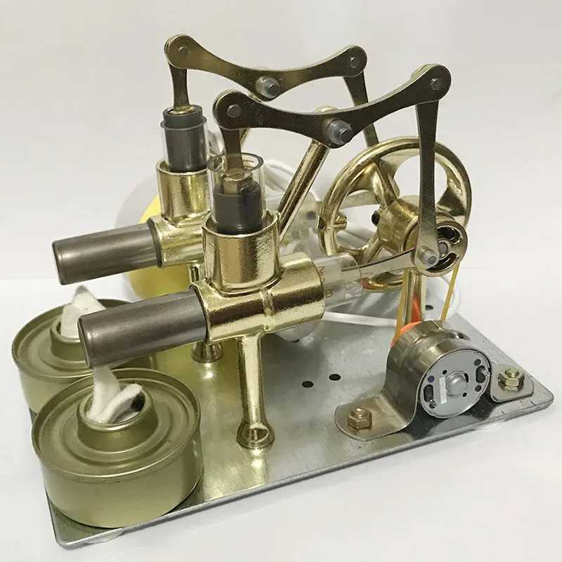 Motor Stirling de equilibrio, modelo en miniatura, tecnología de potencia de vapor, generación de energía científica, juguete Experimental