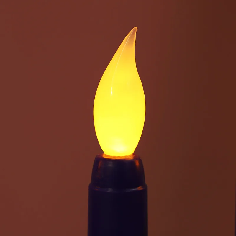 6pc LED Flickering Flameless Candles Taper Candles Halloween & Christmas Decor Wedding Home Festive Decor Battery Operated