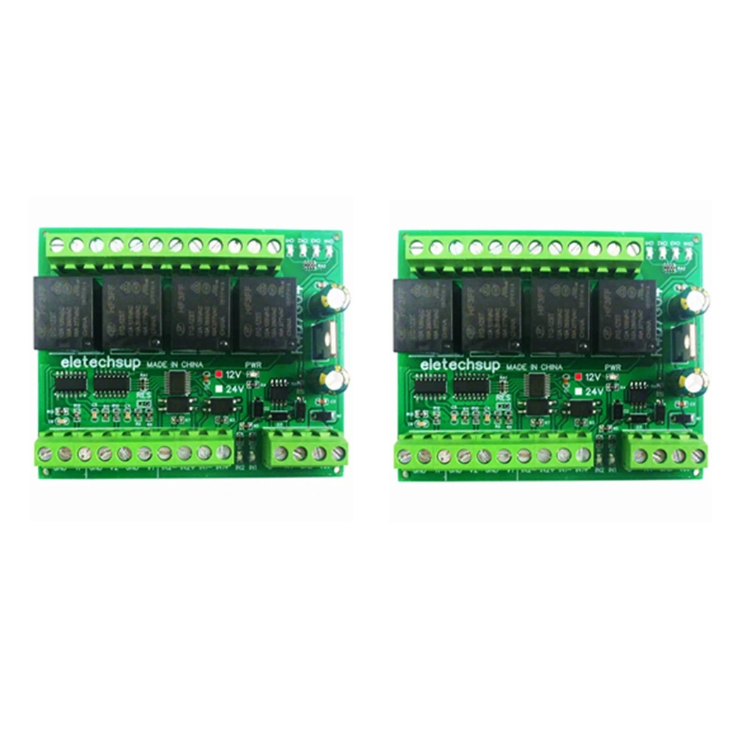 

2 Pcs RS485 Modbus RTU Multifunction Relay Module 4-20MA 0-10V Current Voltage Collector PLC IO Expanding Board