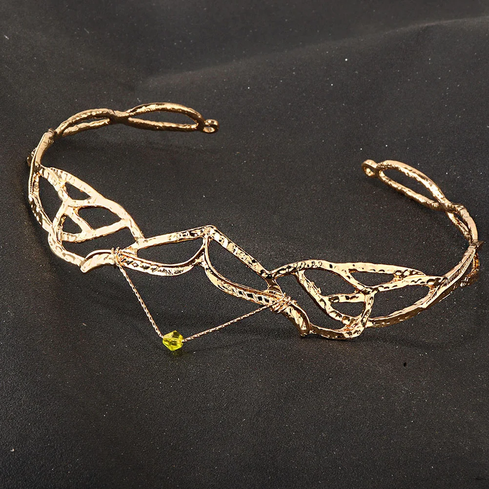 

Rhinestone Wedding Tiara Elven Vintage Crown Princess for Girls Head Bands Women's Hair