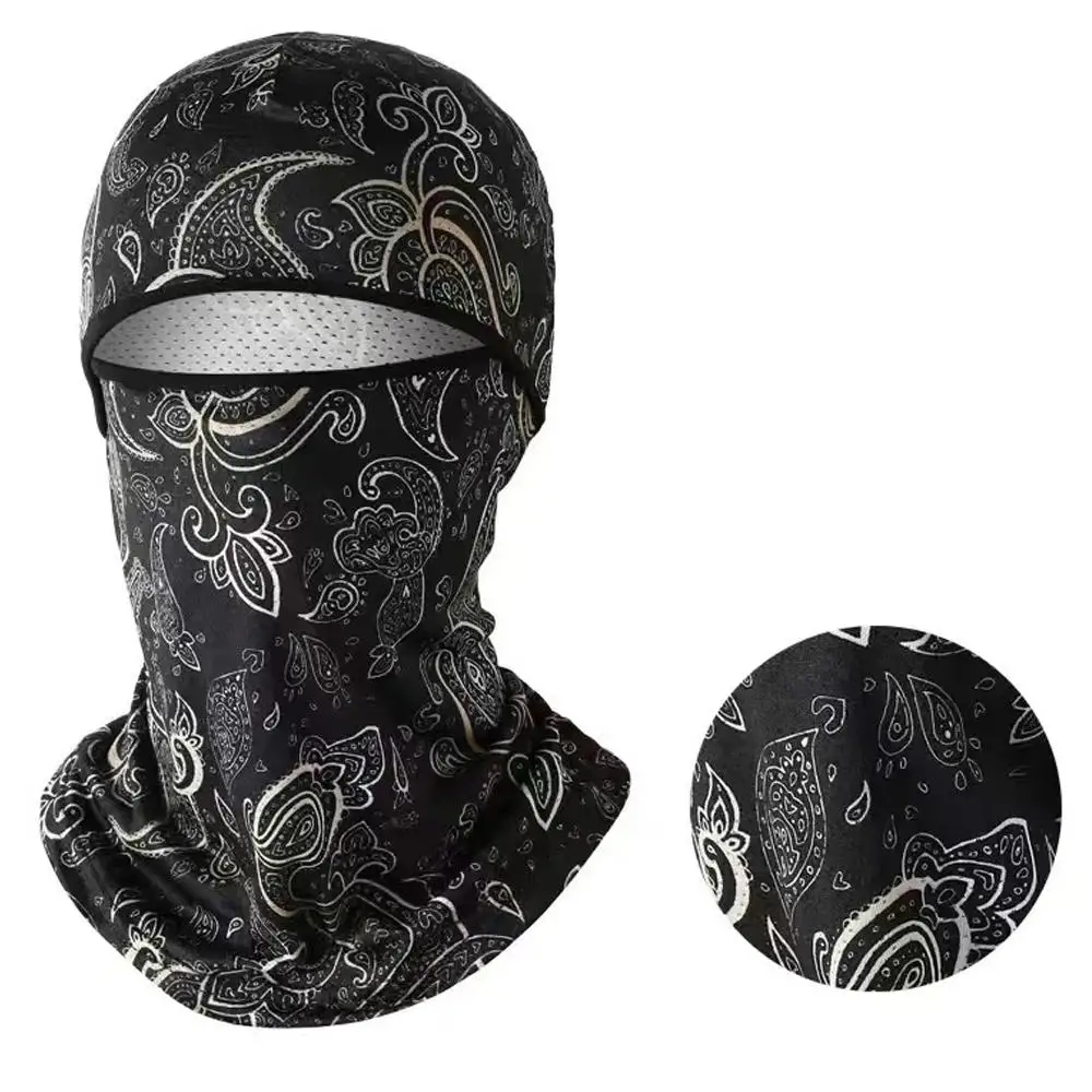 Sonnenschutz Sturmhaube Vollgesichts-Fahrradkappe UV-Schutz Fahrrad Motorrad Eisseide Vollgesichtsmaske zum Radfahren Skifahren – Detail 2