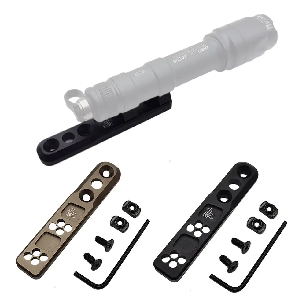 M300/M600 Support 45&deg; Side Guide MLOK/KEYMOD Fishbone Increasing Guide Tactical Flashlight Clamp for Margaap Kam Ming