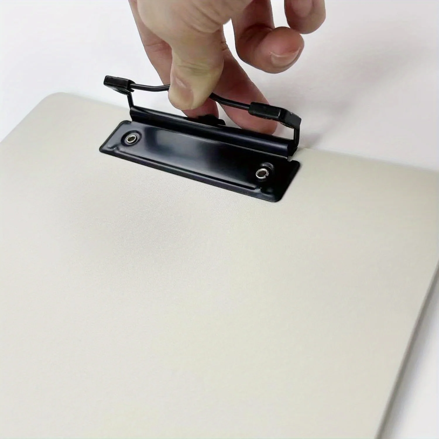 Essential Document Organizer Clip File Folder with Pen Holder and Low Profile Clip