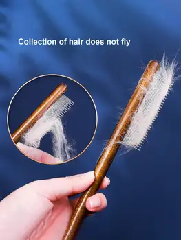 3pcs Pet Cats And Dogs Remove Floating Hair, Remove Fleas, Clean And Beautify Wooden Retro Comb 6