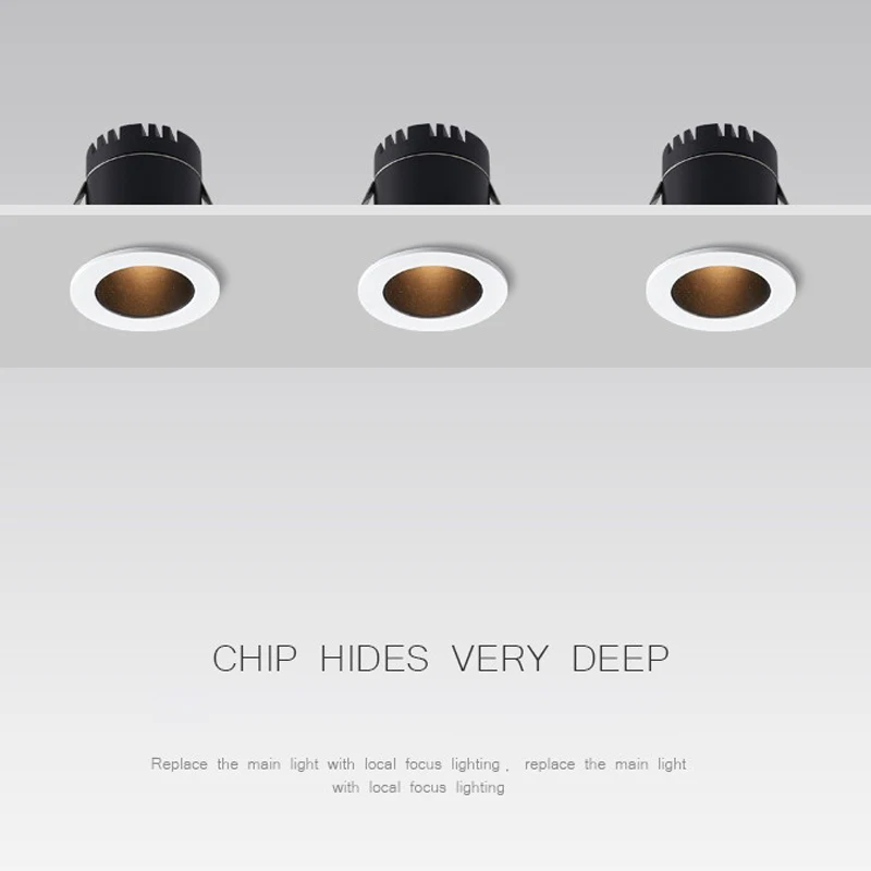 Small Spot Light 1W 3w Mini LED Spotlight 30mm Cutout Recessed Downlight Ceiling Lamp Showcase Display Lighting