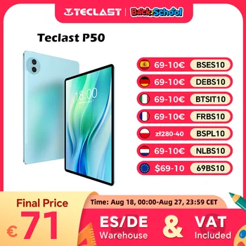 Teclast P50 Tablet Android 14 11 "IPS Max 14GB RAM 128GB ROM Unisoc T606 fotocamera 8-core 13MP 8000mAh Type-C 4G LTE tauv Rheinland 1