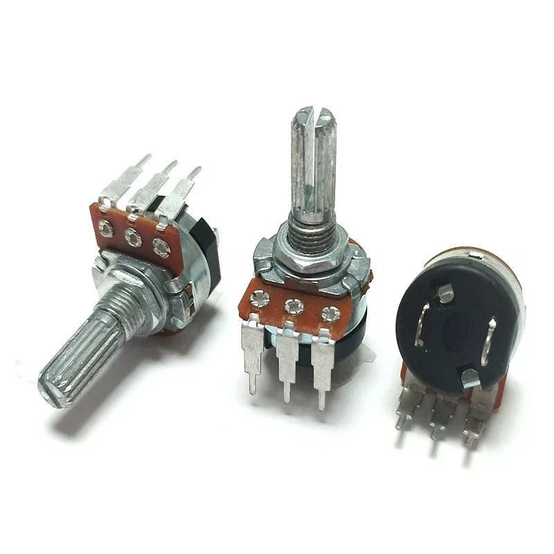 1PCS WHT148 Single Potentiometer RV16S with switch B5K B10K B50K B500K For Amplifier Audio 5k 10k 50k 500k Flower shhaft 20mm multiturn potentiometer linear potentiometer rotary potentiometer potentiometer kit trimmer potentiometer adjustable resistor potentiometer knobs electronic components