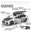 1:24 Scale Audi RS6 Model Car Toys Alloy Die-casting 6 Doors Opened Sound Light Pull Back Ornament Vehicles Festival Child Gifts 2