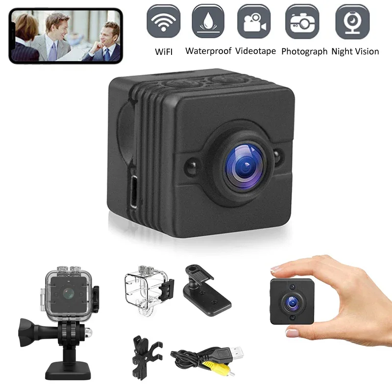 

WiFi Mini Action Camera Wireless Night Vision Camcorder 1080P HD Sport Camera Motion DV 30M Underwater Waterproof Action Cam