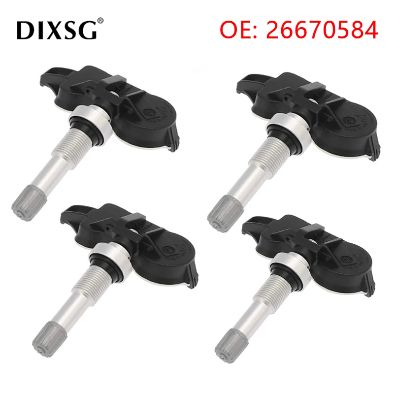 4PCS Tire Pressure Monitor Sensor TPMS 26670584 For Buick GL8 S & amp; amp; ES/English Lang 18T 26670584 TPMS 433Mhz