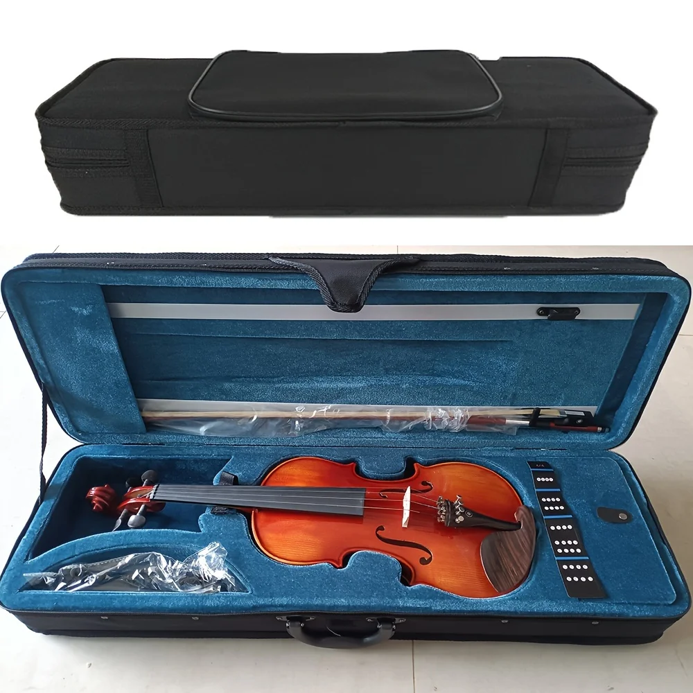 Natural striped maple violin set 4/4 size Stradivari 1716 for beginners to practice in exams
