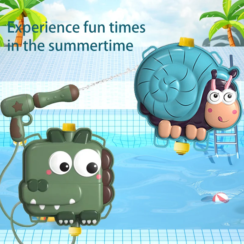 Summer Backpack Water Guns Cartoon Water Guns Beach Toys Outdoor Animals Backpack Children Toys Gift