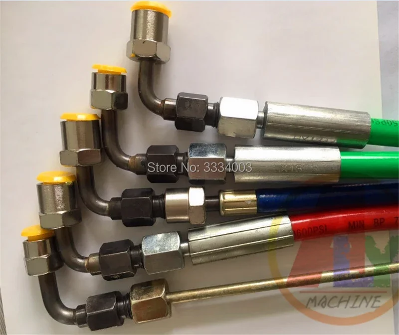 Diesel Pipe Common Rail Repair Tools Common Rail Injector Pump Test Bench Diesel Tube Pipe Connector Joint Part M14-M12/M14/M16 Diesel Tube 90 Degree