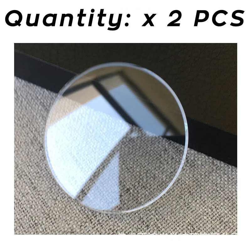 Premium Set of 2 Round Flat Glass Lenses for Smart Watches - Crystal Clear Replacement Repair Tools