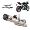 Motorcycle Exhuatst system Header Pipe For TRIUMPH 765 Titanium Alloy Muffler Exhaust Stainless Steel Rotary Middle Section