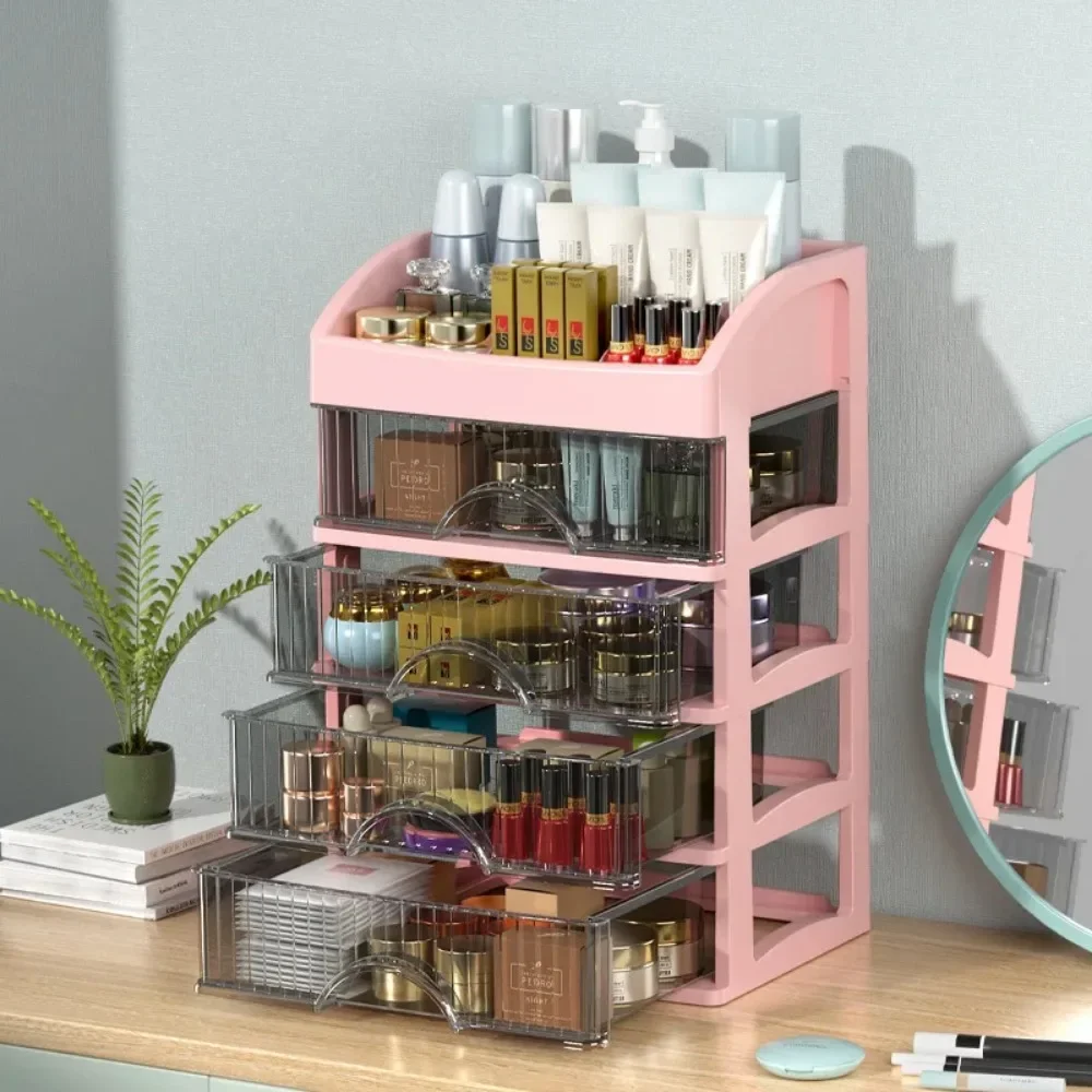 Drawer Style Storage Box High-capacity Desktop Clutter Dustproof Organizer Transparent Jewelry Skin Care Products Storage Box storage box,makeup organizer,jewelry box,makeup storage box,cosmetic storage box,jewelry organizer,soap organizer box